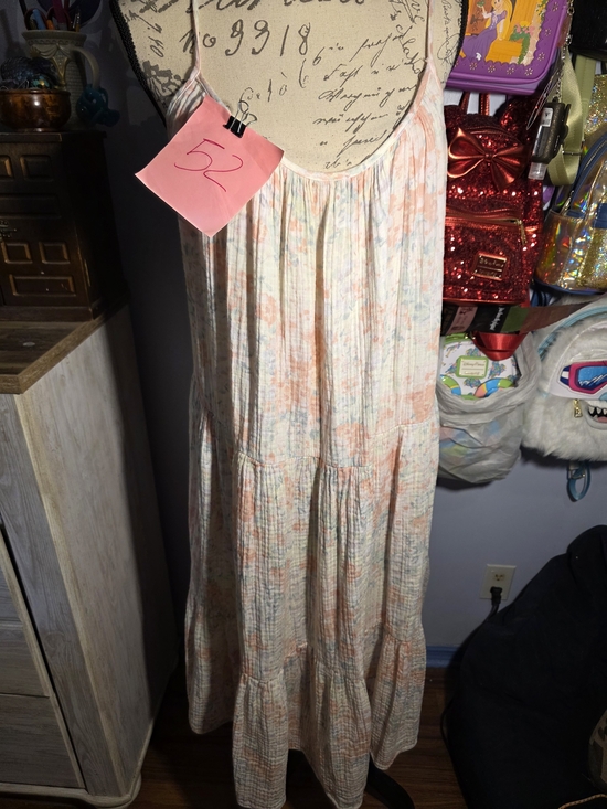 H&M Dresses & Skirts - H&M Pastel Floral Tiered Maxi Dress in Peach and Mint